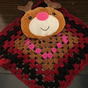Handmade Crocheted Reindeer Lovey